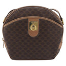 CELINE Macadam Shoulder Bag PVC Brown Gold Tone Auth ka6736A-2