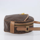 CELINE Macadam Shoulder Bag PVC Brown Gold Tone Auth ka6736A-3