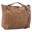 GUCCI Miss GG Hand Bag Leather Brown Silver 323675 Auth ka6739-1