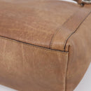 GUCCI Miss GG Hand Bag Leather Brown Silver 323675 Auth ka6739-16