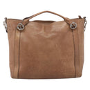 GUCCI Miss GG Hand Bag Leather Brown Silver 323675 Auth ka6739-13