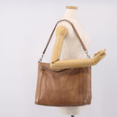 GUCCI Miss GG Hand Bag Leather Brown Silver 323675 Auth ka6739-25