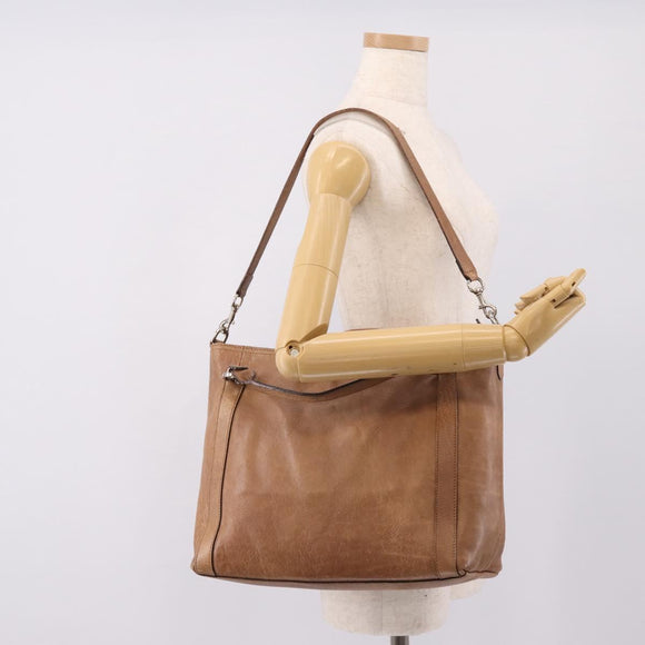 GUCCI Miss GG Hand Bag Leather Brown Silver 323675 Auth ka6739