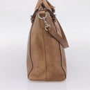 GUCCI Miss GG Hand Bag Leather Brown Silver 323675 Auth ka6739-3