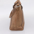 GUCCI Miss GG Hand Bag Leather Brown Silver 323675 Auth ka6739-4