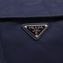 PRADA Tote Bag Nylon 2way Navy Silver Auth ka6740A-17