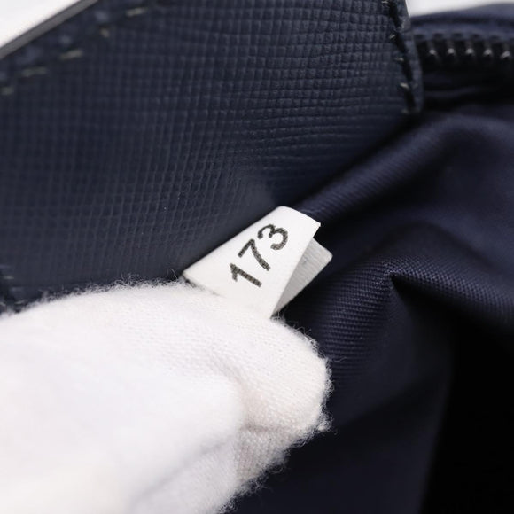 PRADA Tote Bag Nylon 2way Navy Silver Auth ka6740A