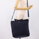 PRADA Tote Bag Nylon 2way Navy Silver Auth ka6740A-25