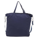 PRADA Tote Bag Nylon 2way Navy Silver Auth ka6740A-3