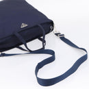 PRADA Tote Bag Nylon 2way Navy Silver Auth ka6740A-9