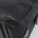 PRADA Hand Bag Saffiano leather Black Silver Auth ka6744-15