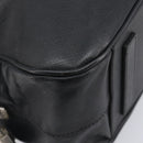 PRADA Hand Bag Saffiano leather Black Silver Auth ka6744-16