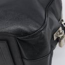 PRADA Hand Bag Saffiano leather Black Silver Auth ka6744-17