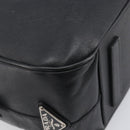 PRADA Hand Bag Saffiano leather Black Silver Auth ka6744-9