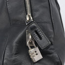 PRADA Hand Bag Saffiano leather Black Silver Auth ka6744-20