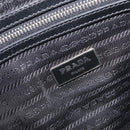 PRADA Hand Bag Saffiano leather Black Silver Auth ka6744-21