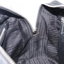 PRADA Hand Bag Saffiano leather Black Silver Auth ka6744-22