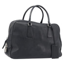 PRADA Hand Bag Saffiano leather Black Silver Auth ka6744-1