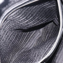PRADA Hand Bag Saffiano leather Black Silver Auth ka6744-26