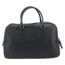 PRADA Hand Bag Saffiano leather Black Silver Auth ka6744-2