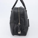 PRADA Hand Bag Saffiano leather Black Silver Auth ka6744-4