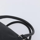 PRADA Hand Bag Saffiano leather Black Silver Auth ka6744-14