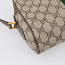 GUCCI GG Supreme Web Sherry Line Shoulder Bag PVC Beige 98 02 004 Auth ka6747-13
