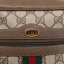 GUCCI GG Supreme Web Sherry Line Shoulder Bag PVC Beige 98 02 004 Auth ka6747-18