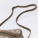 GUCCI GG Supreme Web Sherry Line Shoulder Bag PVC Beige 98 02 004 Auth ka6747-8