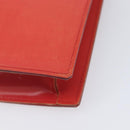 CHANEL Hologram Chain Shoulder Bag Vinyl Orange Silver CC Auth ka6749-17