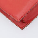 CHANEL Hologram Chain Shoulder Bag Vinyl Orange Silver CC Auth ka6749-18