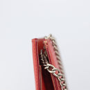 CHANEL Hologram Chain Shoulder Bag Vinyl Orange Silver CC Auth ka6749-8