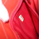 CHANEL Hologram Chain Shoulder Bag Vinyl Orange Silver CC Auth ka6749-11