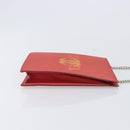 CHANEL Hologram Chain Shoulder Bag Vinyl Orange Silver CC Auth ka6749-3