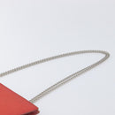 CHANEL Hologram Chain Shoulder Bag Vinyl Orange Silver CC Auth ka6749-14
