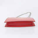 CHANEL Hologram Chain Shoulder Bag Vinyl Orange Silver CC Auth ka6749-5