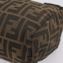 FENDI Zucca Canvas Hand Bag Black Silver Auth ka6752-11