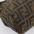 FENDI Zucca Canvas Hand Bag Black Silver Auth ka6752-12