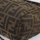 FENDI Zucca Canvas Hand Bag Black Silver Auth ka6752-13