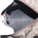 FENDI Zucca Canvas Hand Bag Black Silver Auth ka6752-17