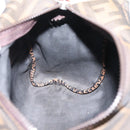 FENDI Zucca Canvas Hand Bag Black Silver Auth ka6752-18