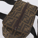 FENDI Zucca Canvas Hand Bag Black Silver Auth ka6752-6
