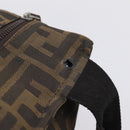 FENDI Zucca Canvas Hand Bag Black Silver Auth ka6752-7
