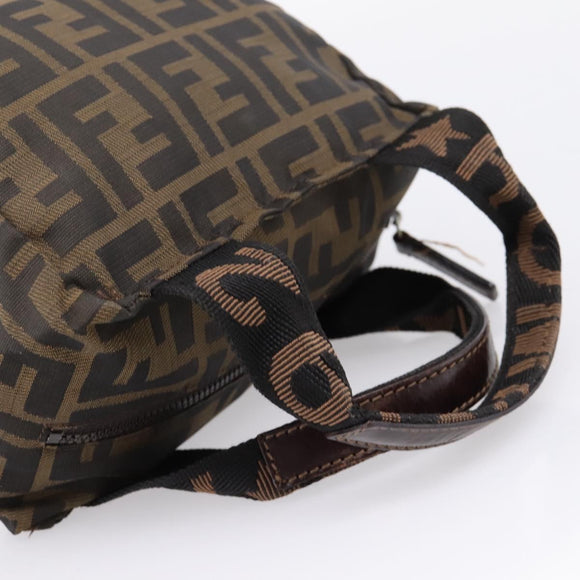 FENDI Zucca Canvas Hand Bag Black Silver Auth ka6752