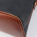 FENDI Pecan Hand Bag PVC 2way Black Gold Tone Auth ka6753-16