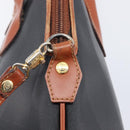FENDI Pecan Hand Bag PVC 2way Black Gold Tone Auth ka6753-21
