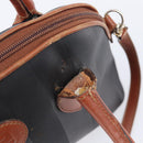 FENDI Pecan Hand Bag PVC 2way Black Gold Tone Auth ka6753-24