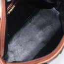 FENDI Pecan Hand Bag PVC 2way Black Gold Tone Auth ka6753-12