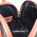 FENDI Pecan Hand Bag PVC 2way Black Gold Tone Auth ka6753-26