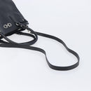Salvatore Ferragamo Gancini Hand Bag Leather Black Silver Auth ka6755-10